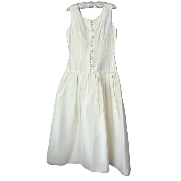 Custom Made Wedding Dress by Diane Faulkner Back Sleeveless Double Lined 32" - Picture 2 of 8